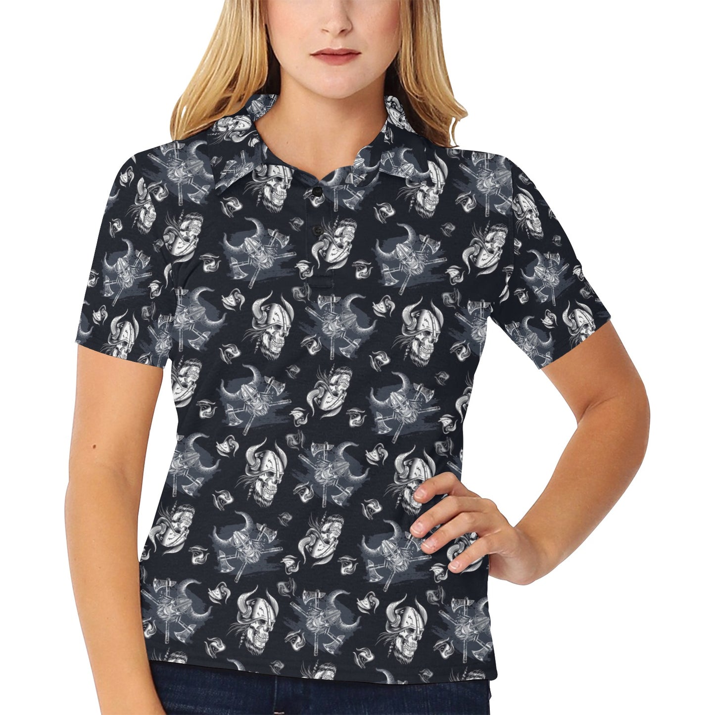 Vikings Print Design LKS304 Women's Polo Shirt