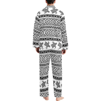 Sea Turtle Tribal Aztec Men's Long Pajama Set