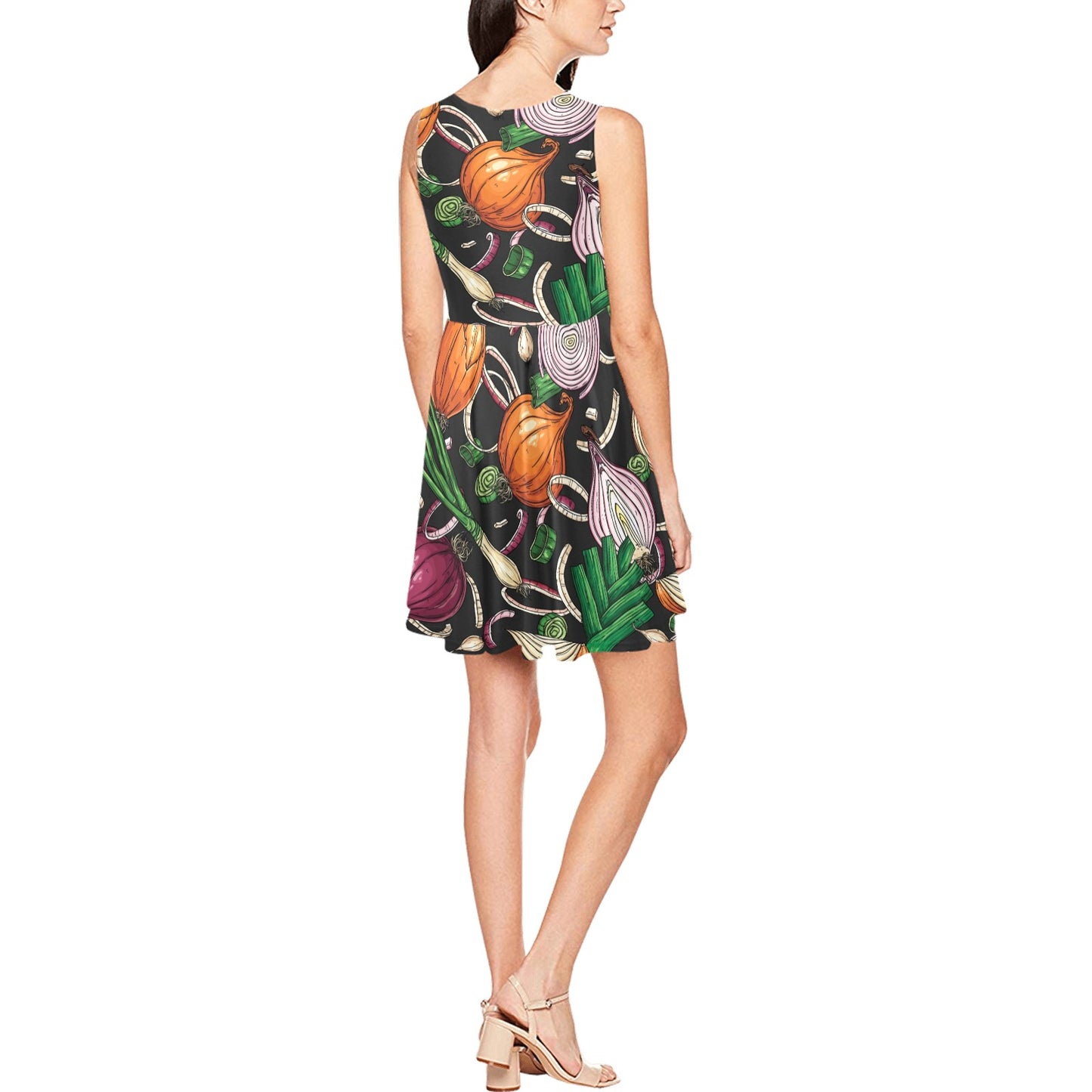 Onion Pattern Print Design A03 Sleeveless Dress
