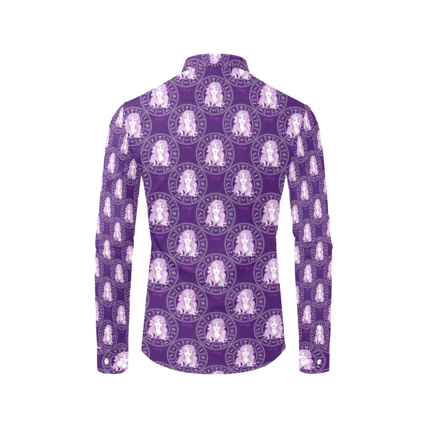 Virgo Print Design LKS301 Men's Long Sleeve Dress Shirt