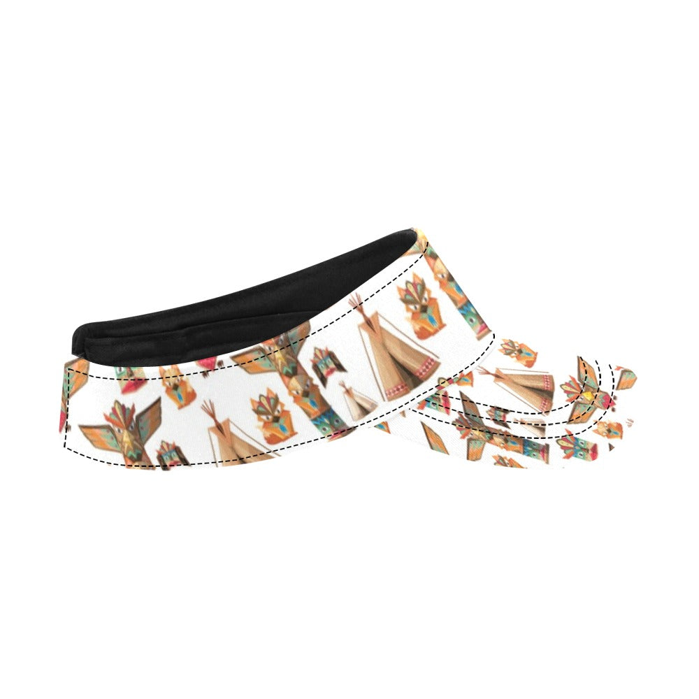 Totem Native Print Design LKS303 Unisex Sun Visor