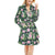 Hibiscus Tropical Print Design LKS309 Women's Fleece Robe