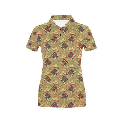 Western Cowboy Themed Women's Polo Shirt