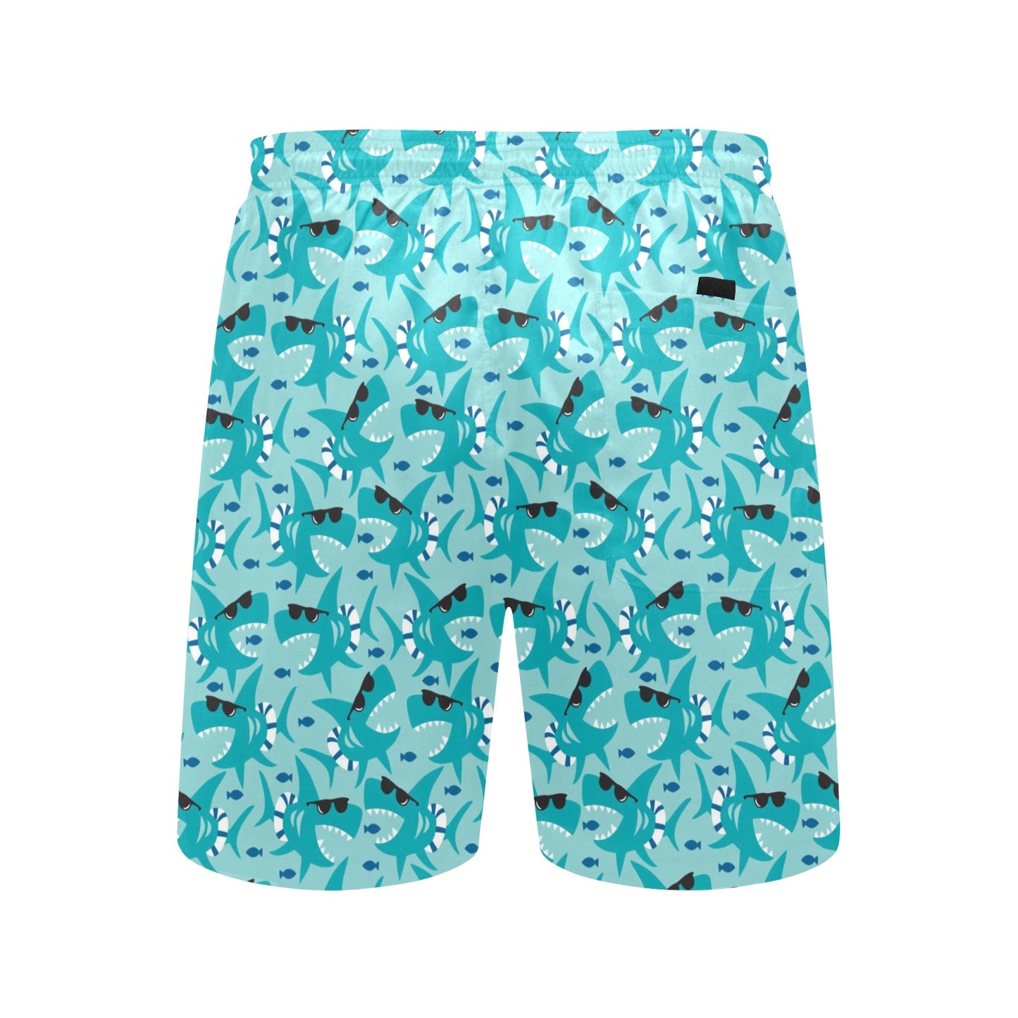 Shark Cute Print Design LKS302 Men's Swim Trunks Beach Shorts