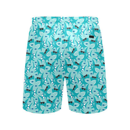 Shark Cute Print Design LKS302 Men's Swim Trunks Beach Shorts