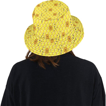 Honey Bee Print Design LKS303 Unisex Bucket Hat