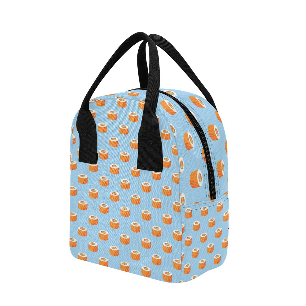 Salmon Sushi Print Design LKS307 Insulated Lunch Bag