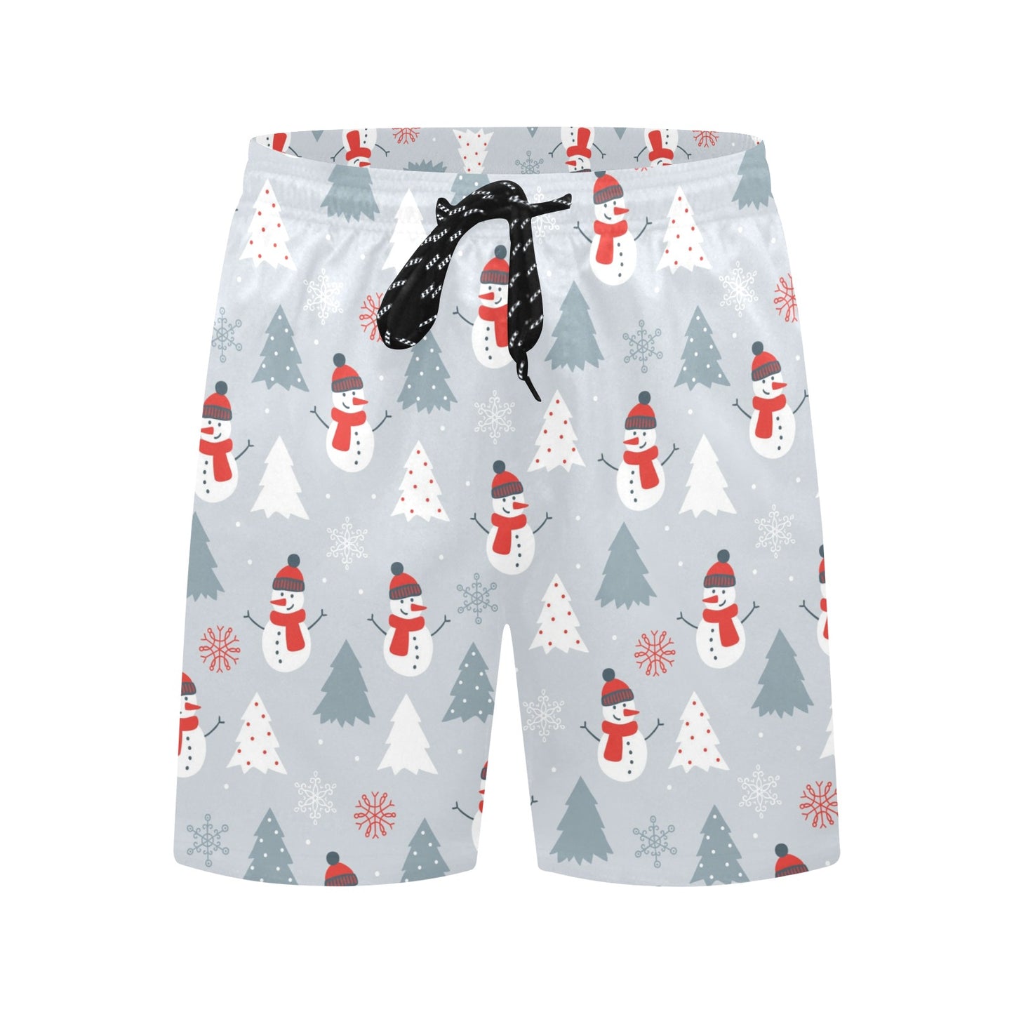 Snowman Print Design LKS302 Men's Swim Trunks Beach Shorts
