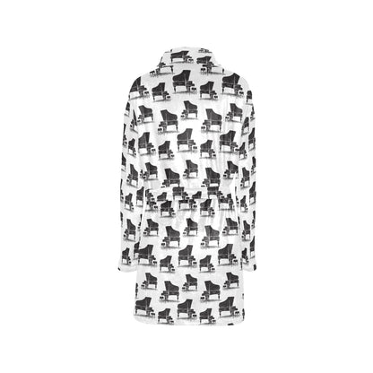 Piano Print Design LKS401 Women's Fleece Robe