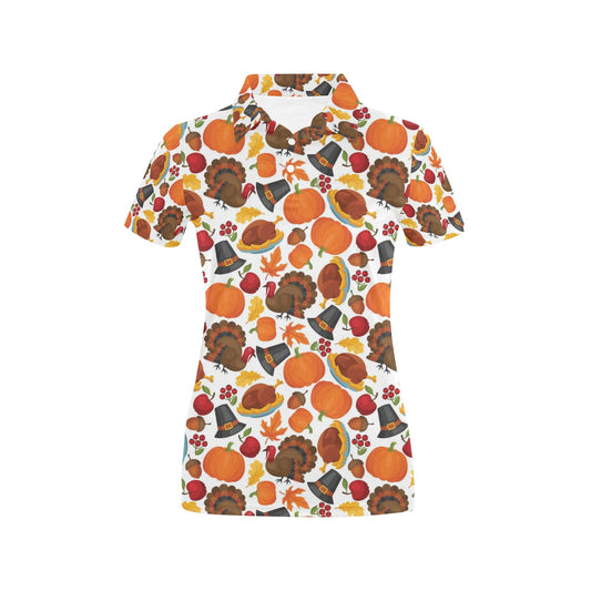 Thanksgiving Print Design LKS304 Women's Polo Shirt