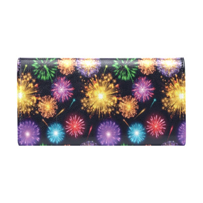 Firework Print Design LKS305 Women's Trifold Wallet