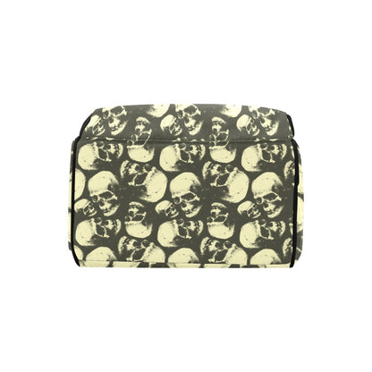 Skull Print Design LKS302 Diaper Bag Backpack