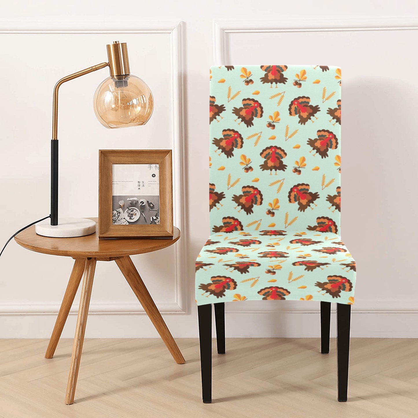 Thanksgiving Print Design LKS309 Dining Chair Slipcover