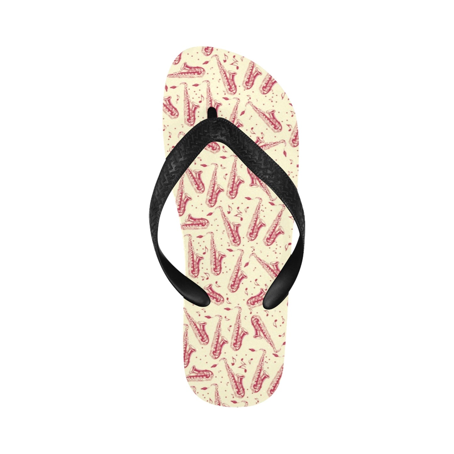 Saxophone Print Design LKS402 Flip Flops