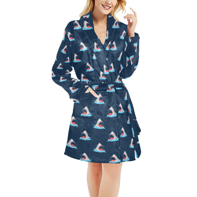 Shark Print Design LKS3010 Women's Fleece Robe