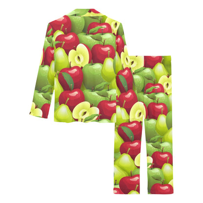 Apple Pattern Print Design AP03 Women's Long Pajama Set