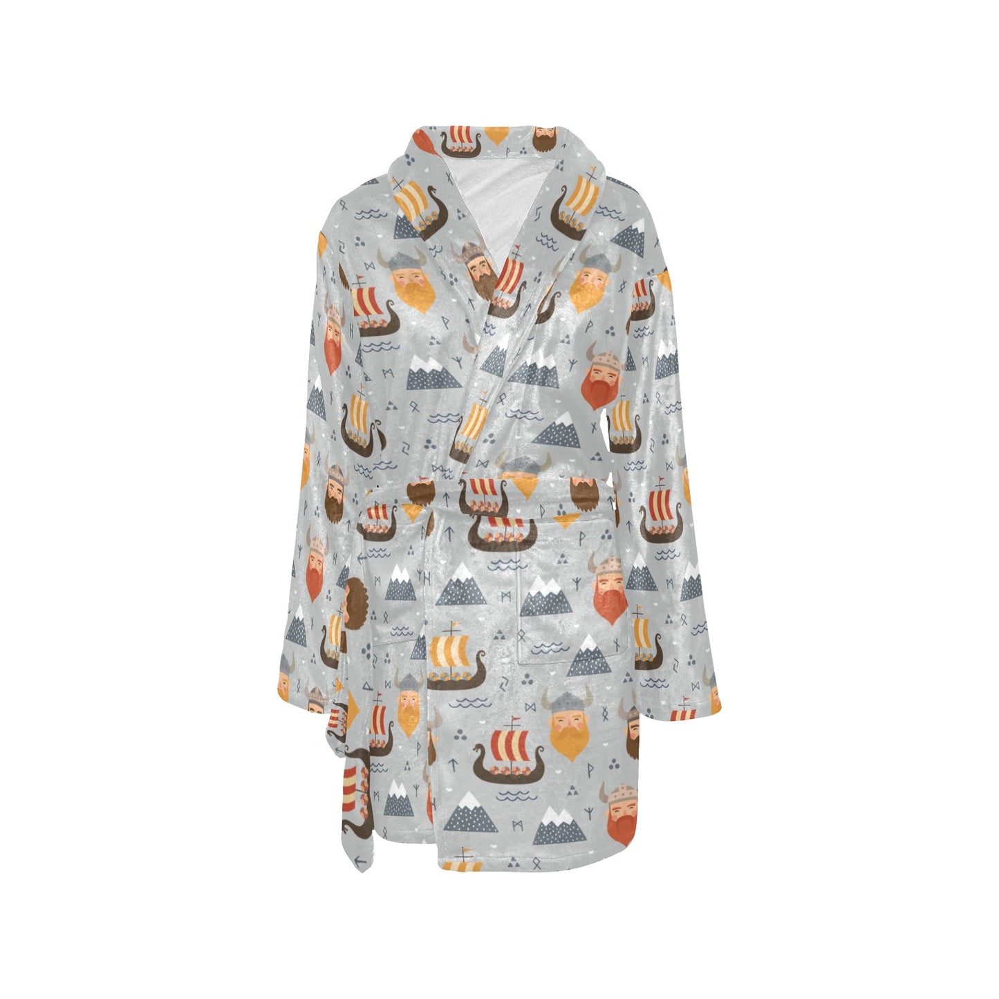 Vikings Print Design LKS307 Women's Fleece Robe