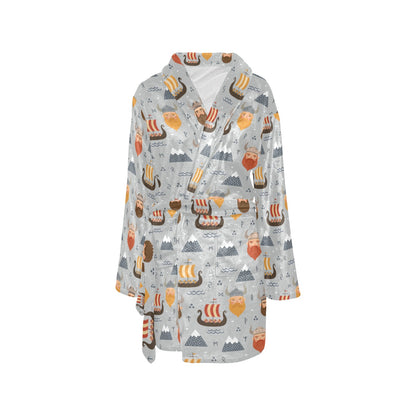 Vikings Print Design LKS307 Women's Fleece Robe