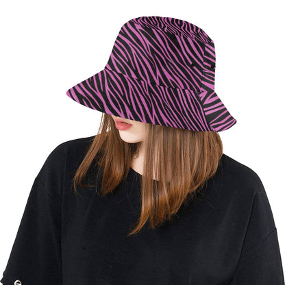 Zebra Pink Print Design LKS304 Unisex Bucket Hat