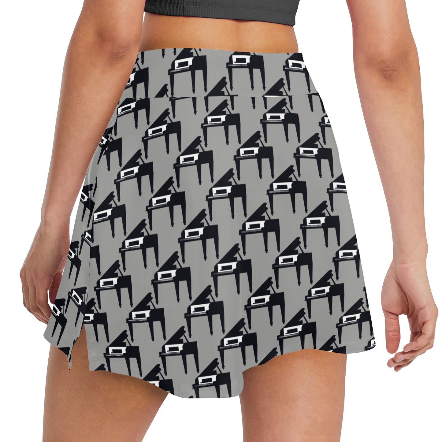 Piano Print Design LKS404 17" Golf & Pickleball Skort with Pockets