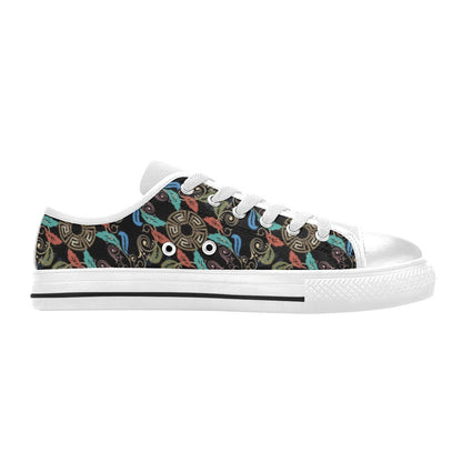 Ancient Greek Print Design LKS308 Women's White Low Top Shoes