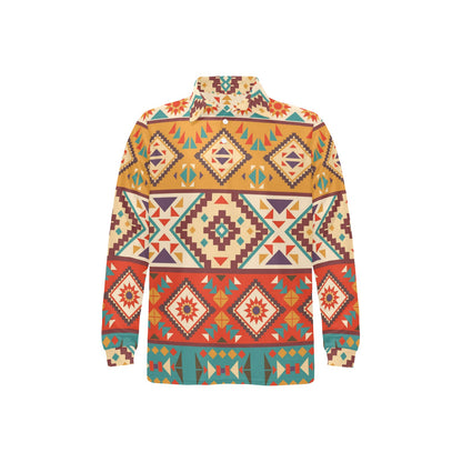 Navajo Pattern Print Design A01 Long Sleeve Polo Shirt For Men's
