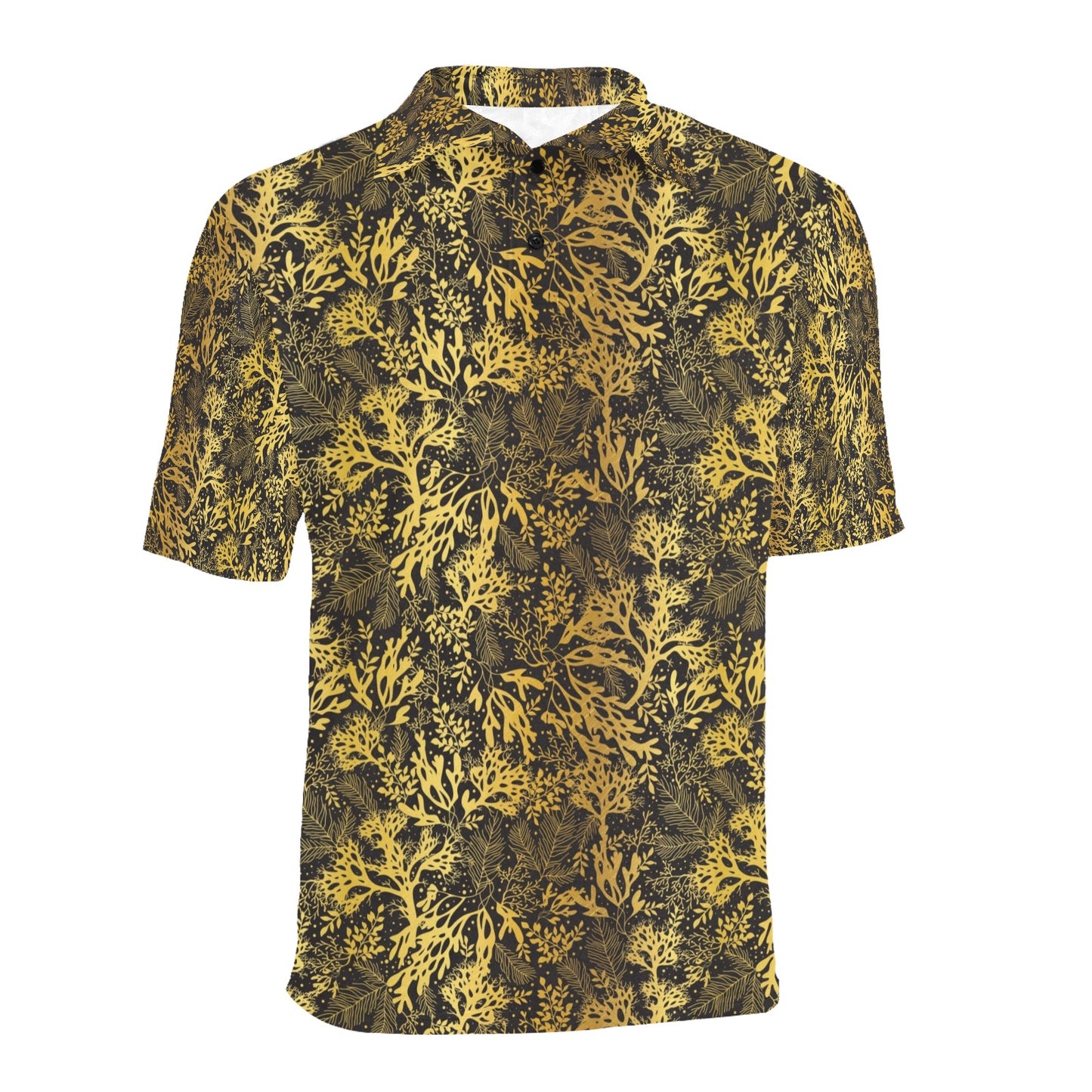 Seaweed Print Design LKS303 Men Polo Shirt
