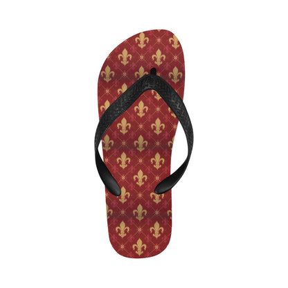 Fleur De Lis Print Design LKS401 Flip Flops