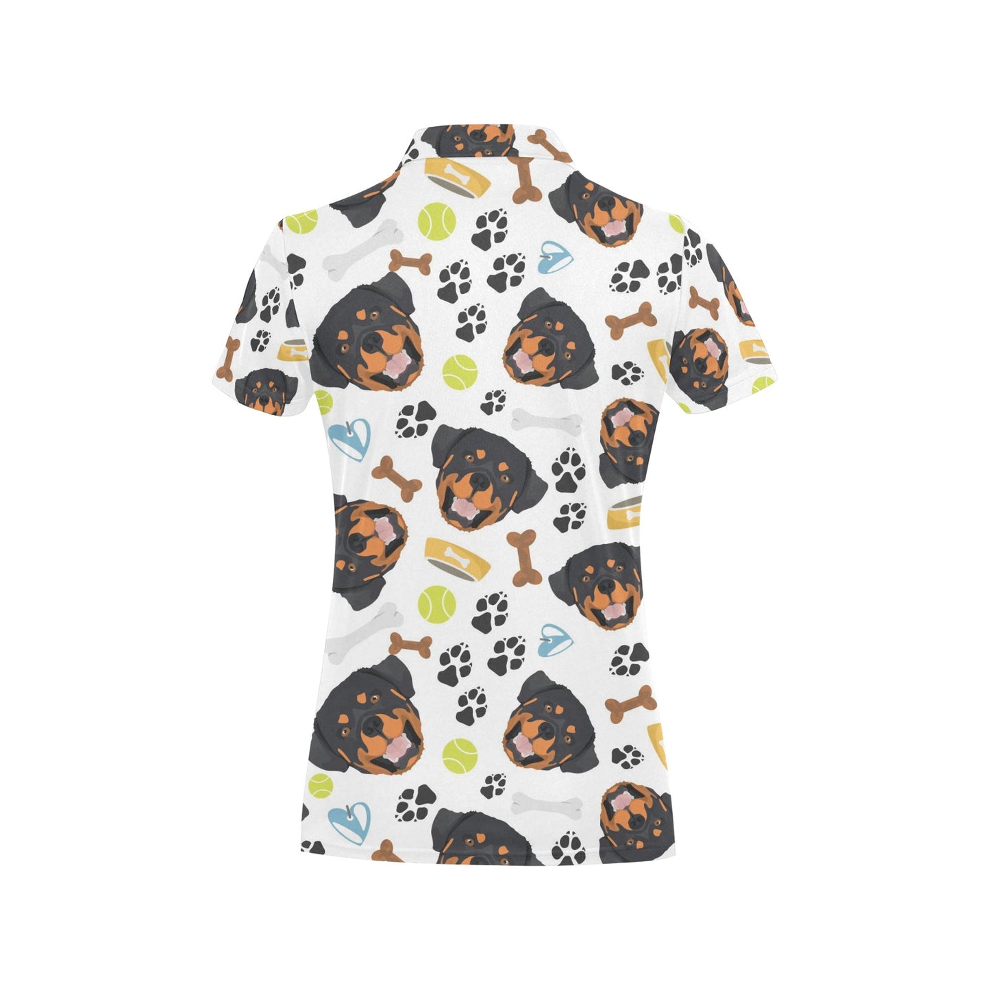 Rottweiler Pattern Print Design A04 Women's Polo Shirt