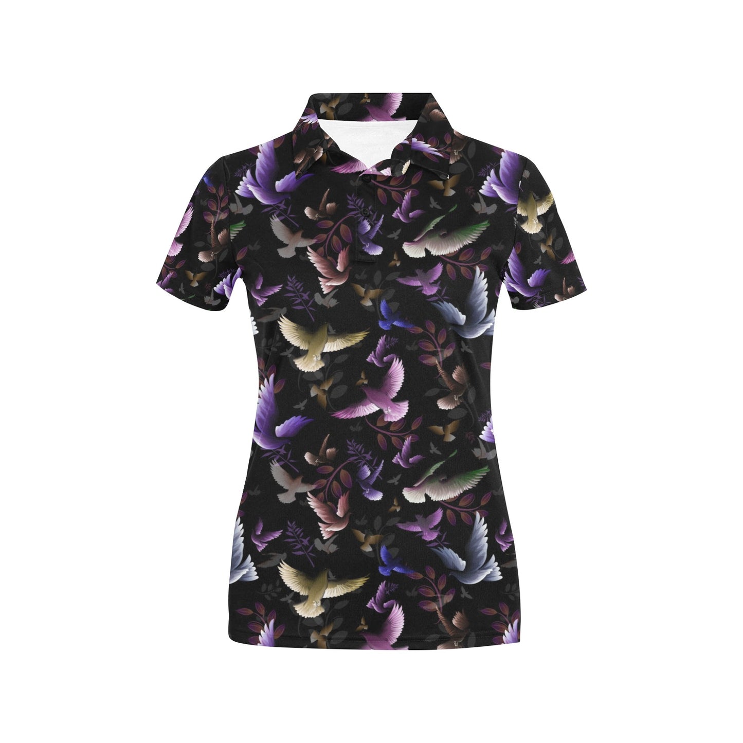 Pigeon Pattern Print Design 01 Women's Polo Shirt