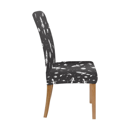 Space Rocket Print Design LKS303 Dining Chair Slipcover