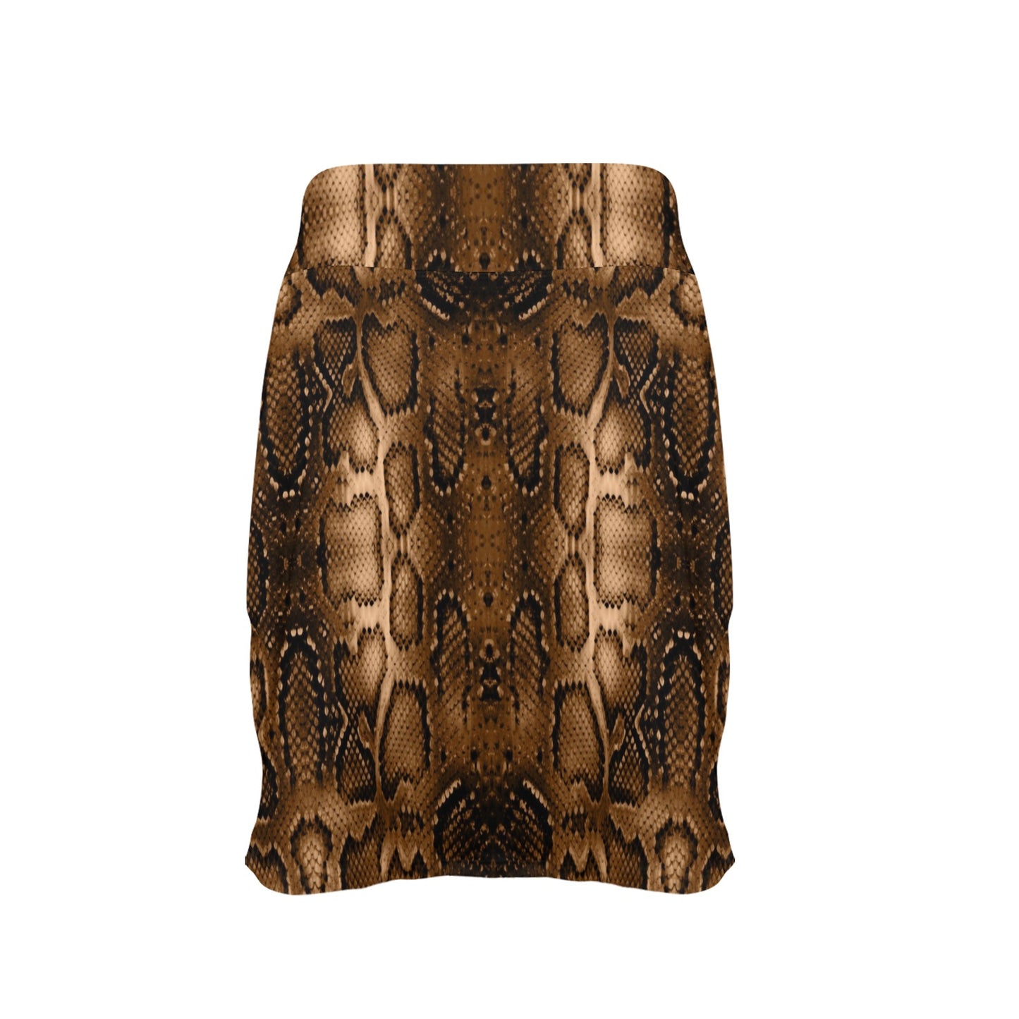 Snake Skin Brown Print 17" Golf & Pickleball Skort with Pockets