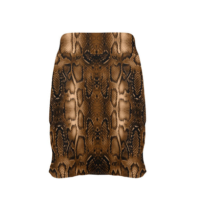 Snake Skin Brown Print 17" Golf & Pickleball Skort with Pockets