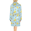 Bee Cute Print Design LKS304 Women's Fleece Robe