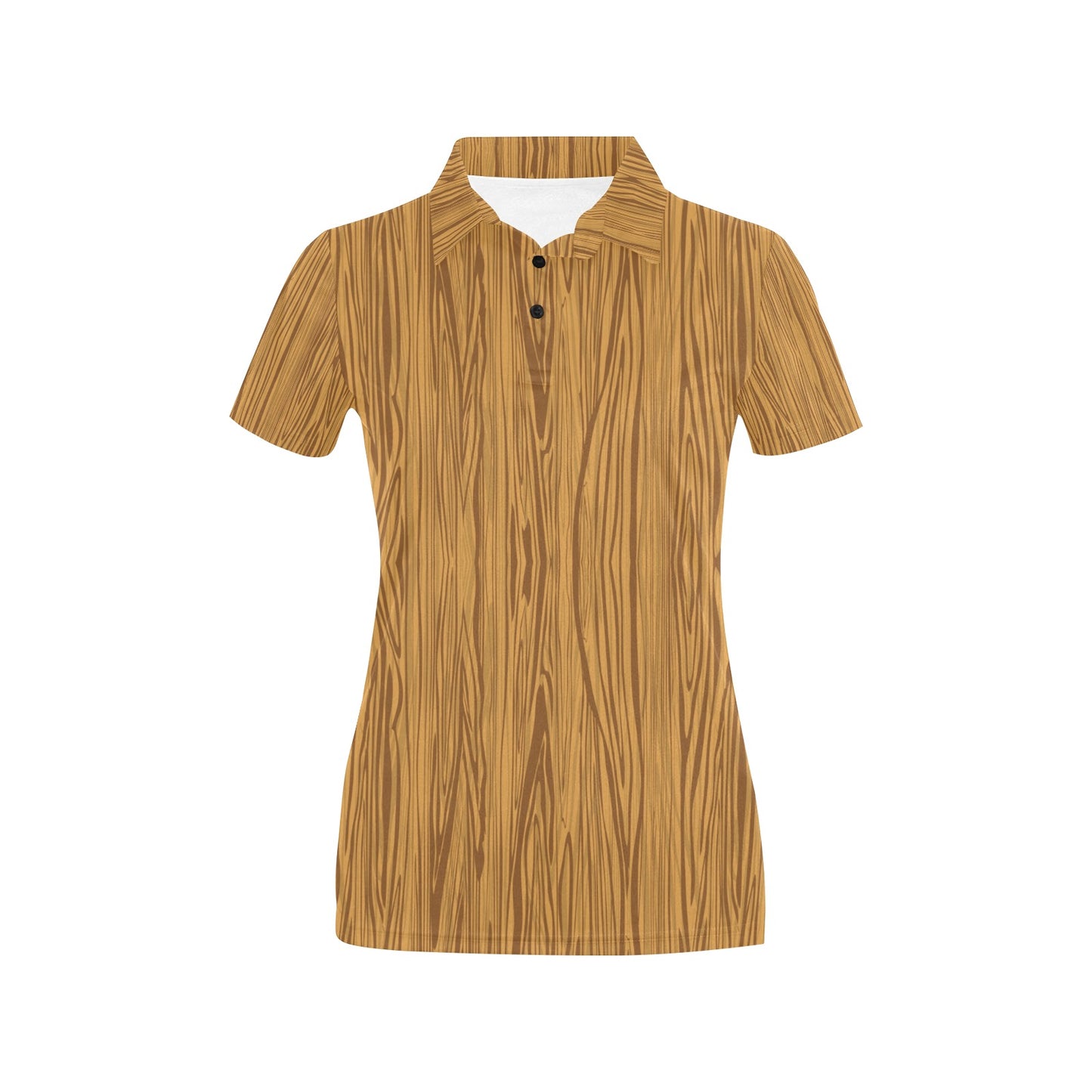 Wood Texture Print Design LKS301 Women's Polo Shirt