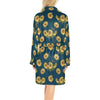 Sunflower Print Design LKS305 Women's Fleece Robe