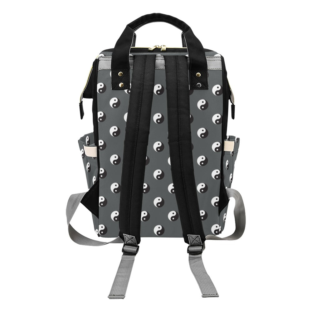 Yin Yang Print Design LKS303 Diaper Bag Backpack