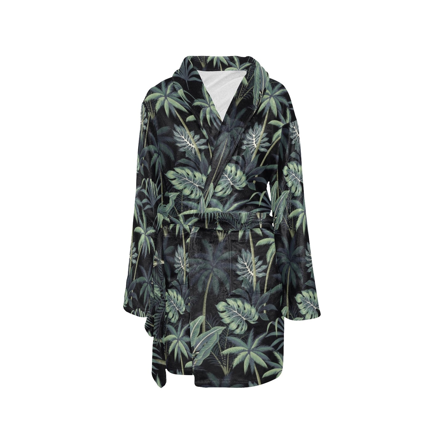 Rainforest Pattern Print Design RF02 Women's Fleece Robe