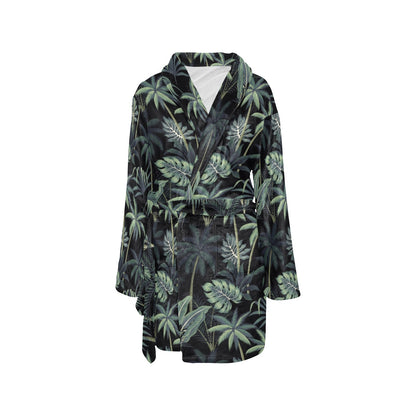 Rainforest Pattern Print Design RF02 Women's Fleece Robe