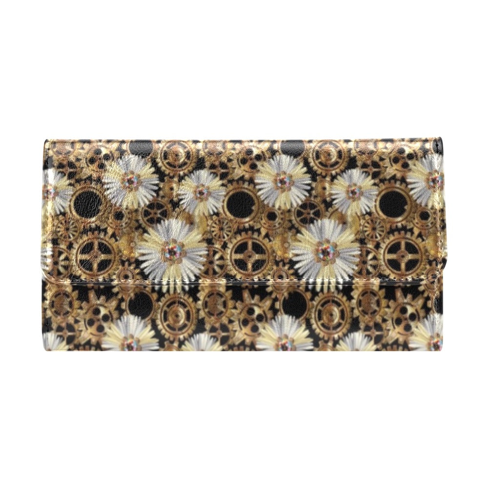 Steampunk Print Design LKS305 Women's Trifold Wallet