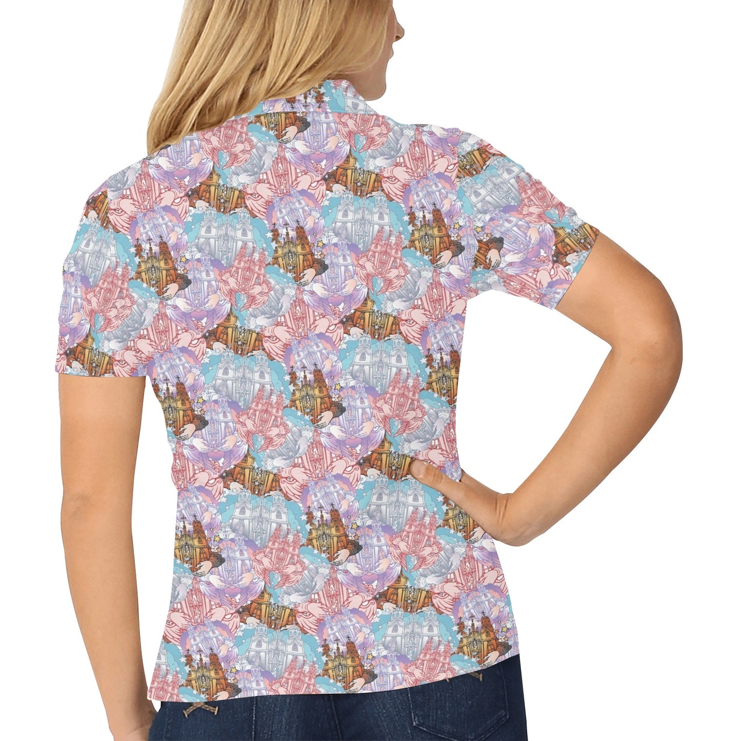 Christian Pattern Print Design 03 Women's Polo Shirt