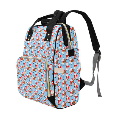 Santa Christmas Themed Print Design LKS305 Diaper Bag Backpack