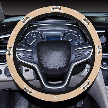 Russell Terriers Print Design LKS3011 Steering Wheel Cover with Elastic Edge