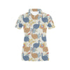 Guinea Fowl Pattern Print Design 01 Women's Polo Shirt