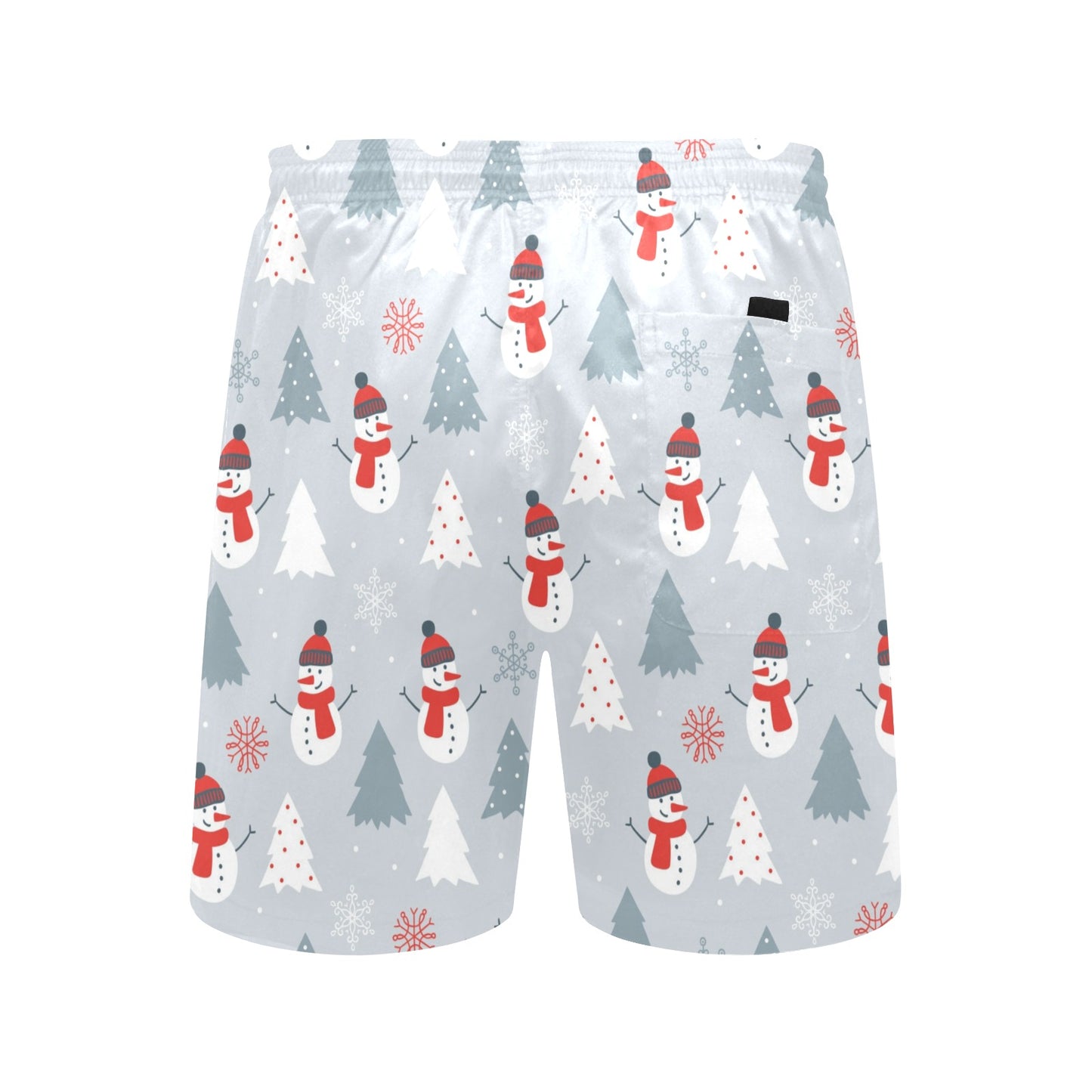 Snowman Print Design LKS302 Men's Swim Trunks Beach Shorts