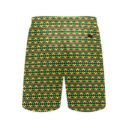 African Geometric Print Pattern Men's Swim Trunks Beach Shorts