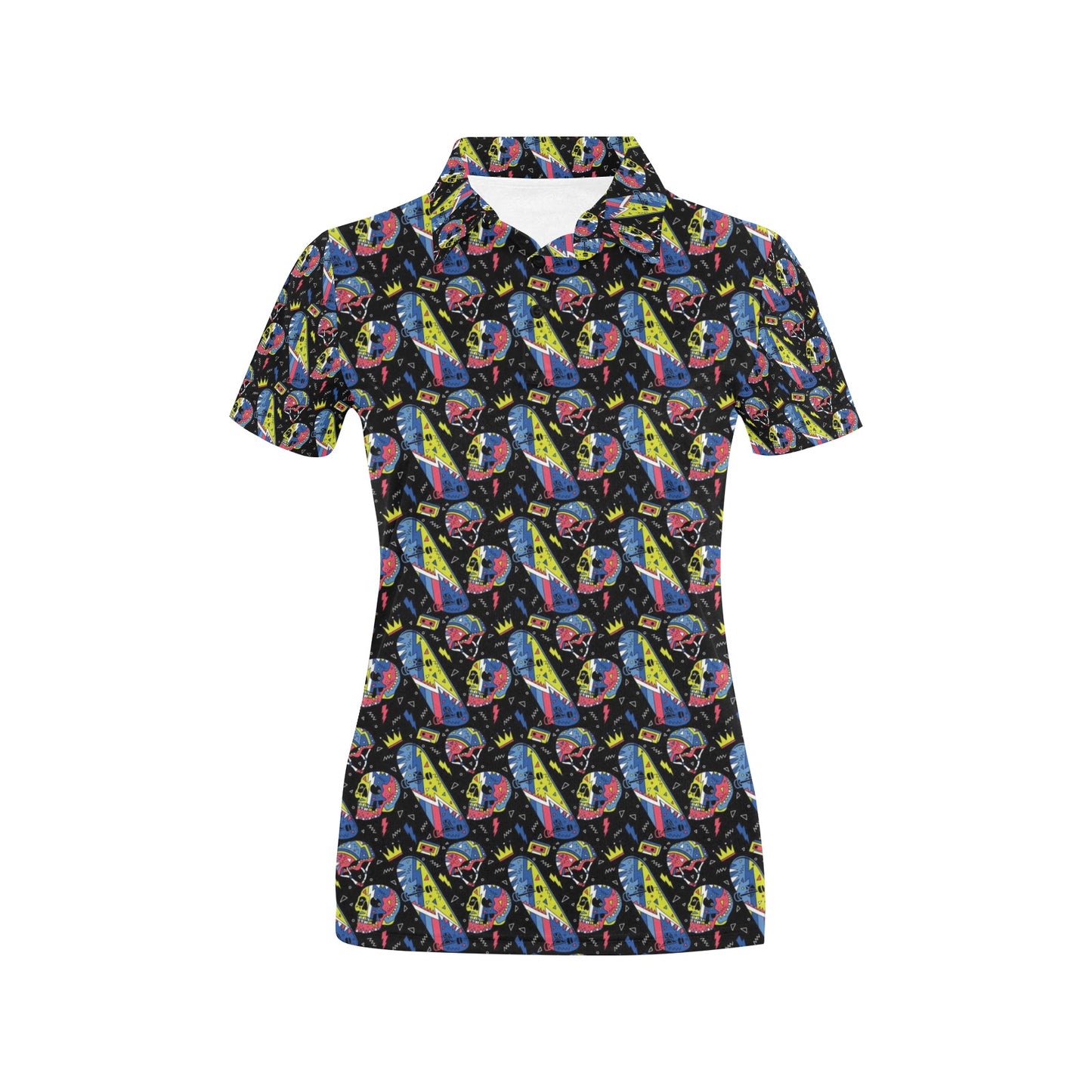 Skateboard Print Design LKS304 Women's Polo Shirt