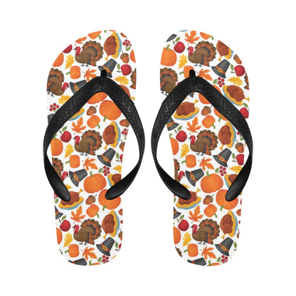 Thanksgiving Print Design LKS304 Flip Flops