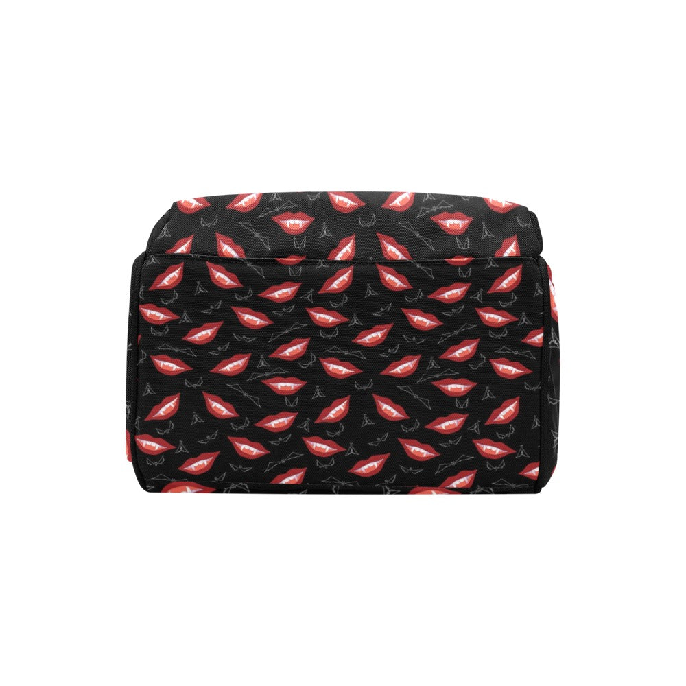 Vampire Lips Print Design LKS301 Diaper Bag Backpack