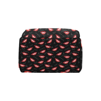 Vampire Lips Print Design LKS301 Diaper Bag Backpack